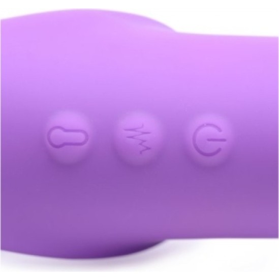 Xr - Strap U dubultā piepūšamā uzkabe ar tālvadības pulti UN USB CLITORIS PUSH LILAC