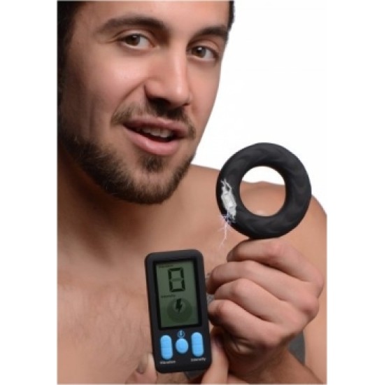 Xr - Zeus Electrosex SILICONE VIBRATOR AND ELECTROSTIMULATION RING W/ CONTROL