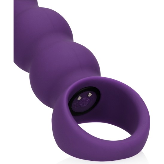 Loveline PURPLE STRIATED TEARDROP SILICONE ANAL VIBRATOR