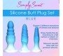 Xr - Simply Sweet SET 3 X BLUE SILICONE PLUGS