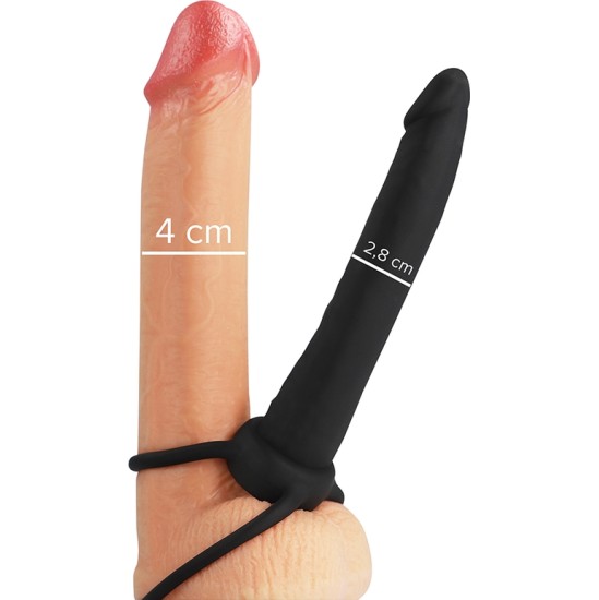 Mythology Fantasy Dildo MYTHOLOGY - COBI ONYX ANAL DILDO WITH COCK AND TESTICLE RING 13 SILICONE CM