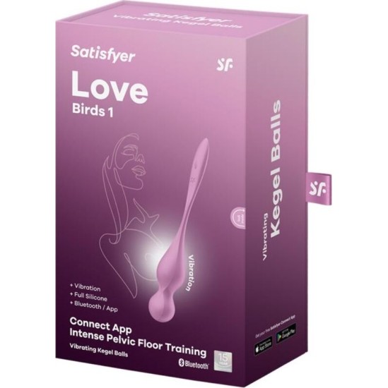 Satisfyer Balls APMIERINĀTĀJS - LOVE BIRDS VIBRATING KEGEL BALLS PINK