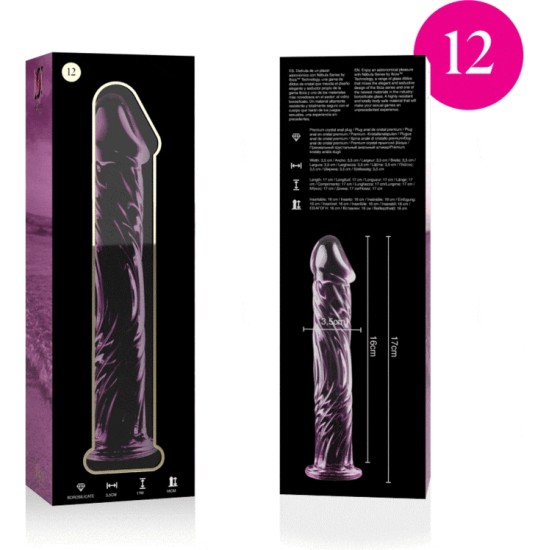 Nebula Series By Ibiza MODEL 12 DILDO BOROSILICATE GLASS 17 X 3.5 CM PINK