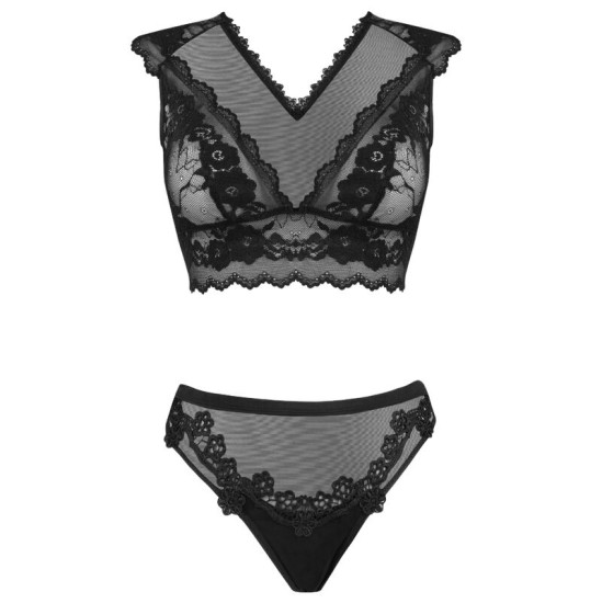 Livco Corsetti Sets LIVCO CORSETTI FASHION — TIMOSAN LC 90631 Krūšturis + BIKŠĶIS MELNAS