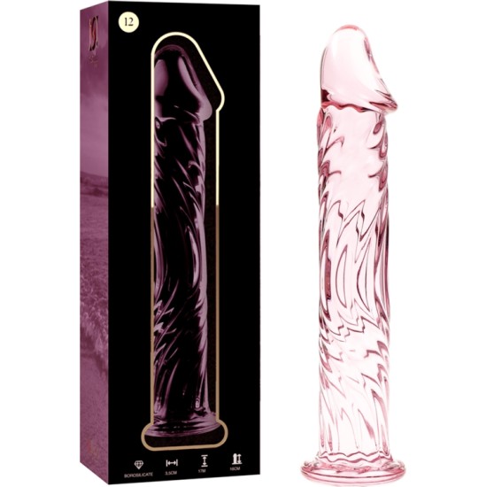 Nebula Series By Ibiza MODEL 12 DILDO BOROSILICATE GLASS 17 X 3.5 CM PINK