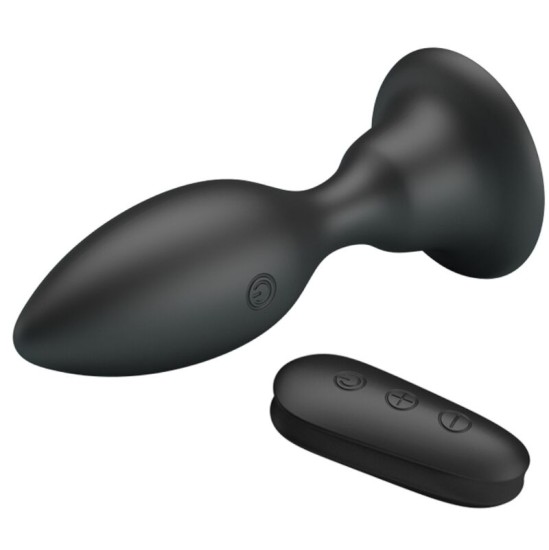 Mr Play ANAL PLUG WITH VIBRATION BLACK REMOTE CONTROL