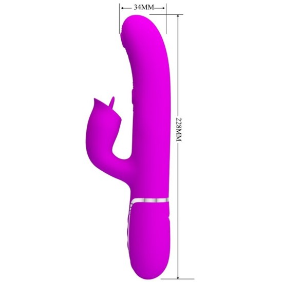 Pretty Love Flirtation PRETTY LOVE - RABBIT VIBRATOR WITH LICKING FUCHSIA