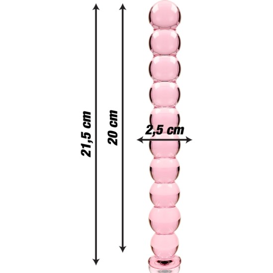 Nebula Series By Ibiza 22 MODELIS DILDO BOROSILIKATINIS STIKLAS 21,5 X 2,5 CM RAUDŽIAS
