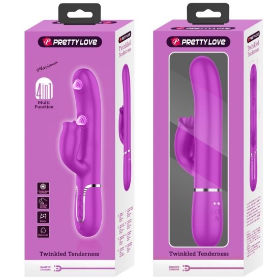 Pretty Love Flirtation PRETTY LOVE - RABBIT VIBRATOR WITH LICKING FUCHSIA