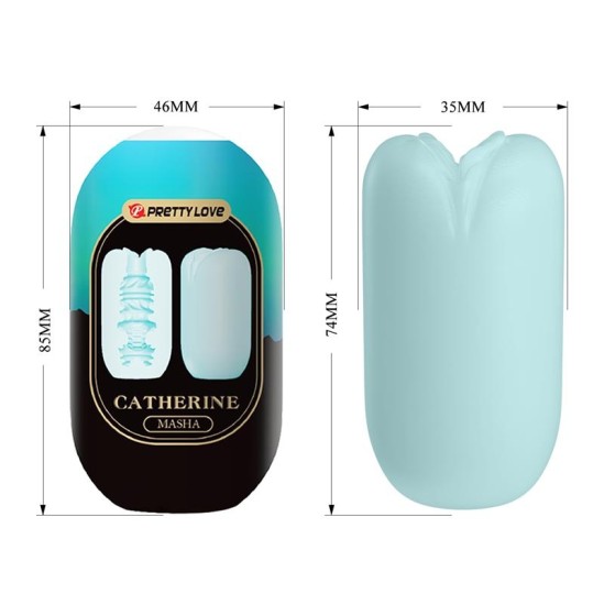 Prettylove Яйцо-мастурбатор синего цвета