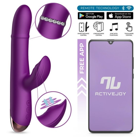 Intoyou App Series Sendel Vibe with Up and Down Internal Beads Ring and Pulsation with App