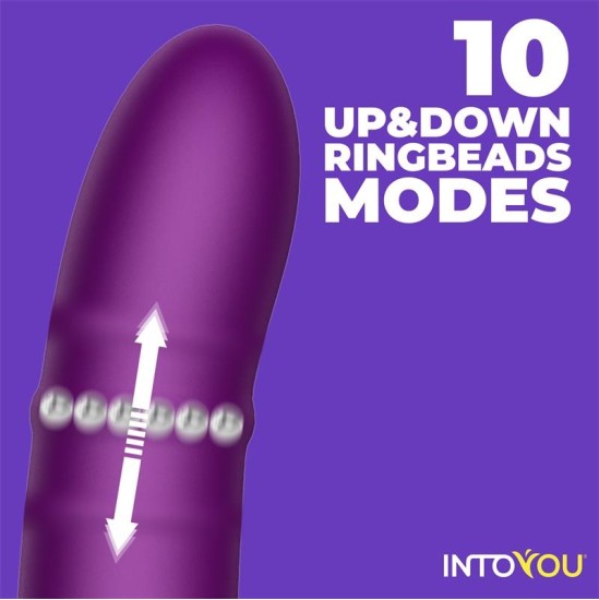 Intoyou App Series Sendel Vibe with Up and Down Internal Beads Ring and Pulsation with App