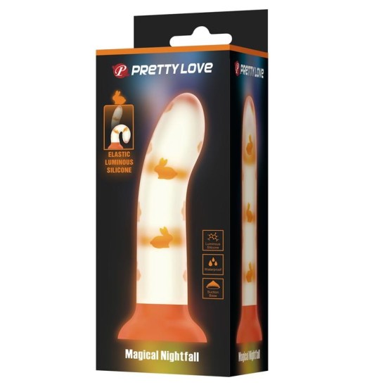 Prettylove Spīd tumsā Dildo Magical Nightfall