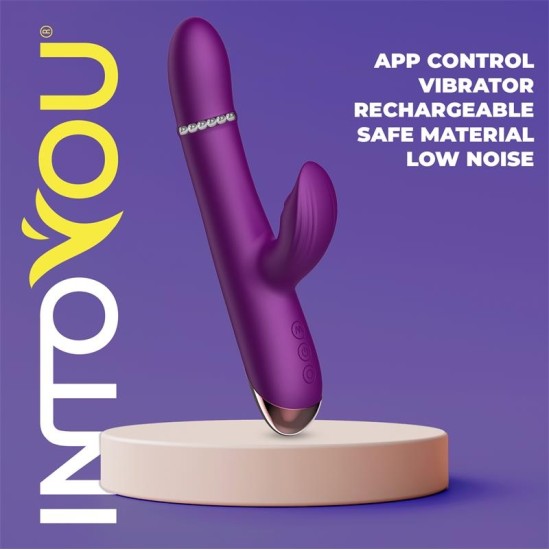 Intoyou App Series Sendel Vibe with Up and Down Internal Beads Ring and Pulsation with App