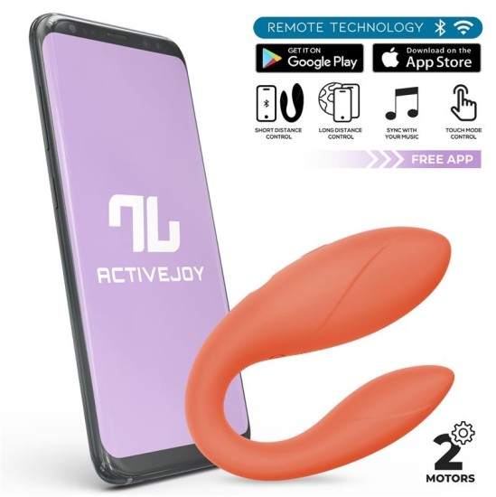 Intoyou App Series Couple Toy with App Flexible Silicone Salmon