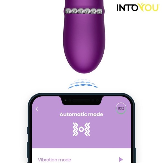 Intoyou App Series Sendel Vibe with Up and Down Internal Beads Ring and Pulsation with App