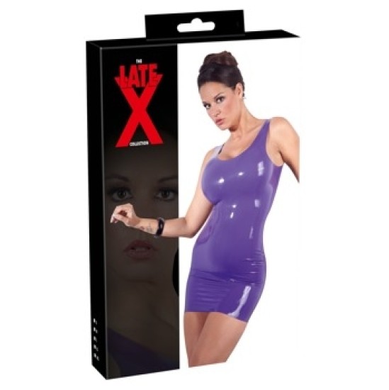 Late X Latex Mini Dress purple S