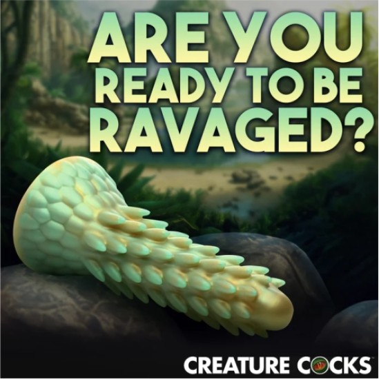 Xr - Creature Cocks STEGOSAURUS SPIKY RAPTILE SILIKONA DILDO