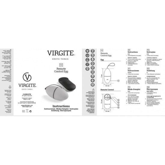 Virgite - Eggs VIBRĒJOŠĀ OLA G2 BLUE