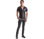 Demoniq REMO WETLOOK ZIPPER SHIRT BLACK L