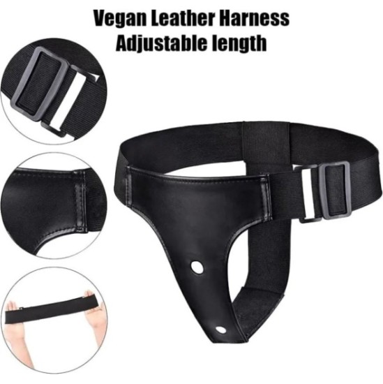 Vscnovelty BLACK MAGIC STRAP-ON HARNESS 19 CM BLACK