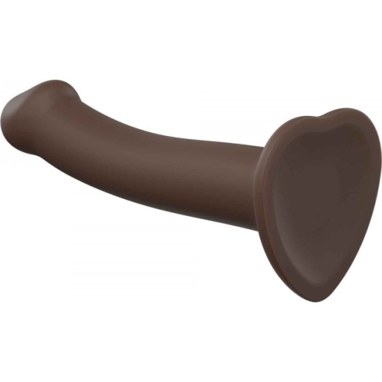 Strap-On-Me DILDO AR piesūcekni PIEMĒROTA IEKĀRTA DUAL BLĪVUMA FLEXIBLE CHOCOLATE XL