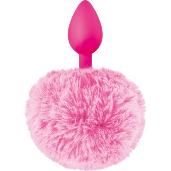 Sweet Caress PINK POMPOM SILICONE PLUG