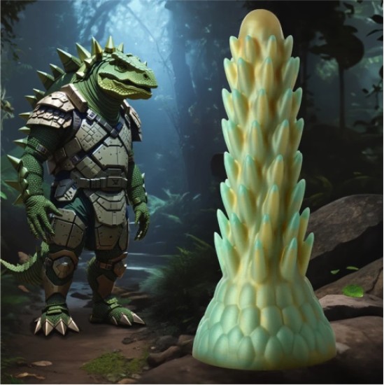 Xr - Creature Cocks STEGOSAURUS SPIKY RAPTILE SILIKONA DILDO