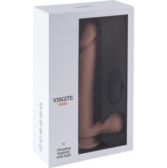 Virgite - Realistics REĀLISTS VIBRATORS R6" 24,5cm W/ TĀLVADĪBAS PULTS"