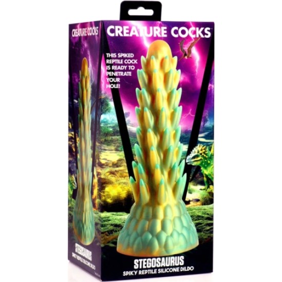 Xr - Creature Cocks STEGOSAURUS SPIKY RAPTILE SILIKONA DILDO