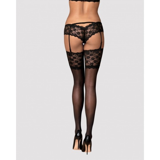 Obsessive LETICA STOCKINGS BLACK S/M