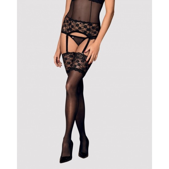 Obsessive LETICA STOCKINGS BLACK S/M