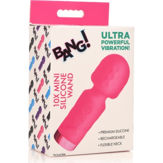 Xr - Bang! MINI RECHARGEABLE PINK SILICONE WAND MASSAGER