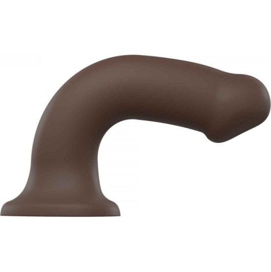 Strap-On-Me DILDO AR piesūcekni PIEMĒROTA IEKĀRTA DUAL BLĪVUMA FLEXIBLE CHOCOLATE XL