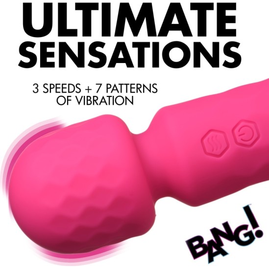 Xr - Bang! MINI RECHARGEABLE PINK SILICONE WAND MASSAGER