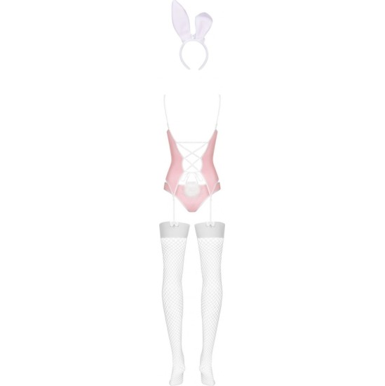 Obsessive BUNNY SUIT 4-GAB TOSTUME PINK S/M