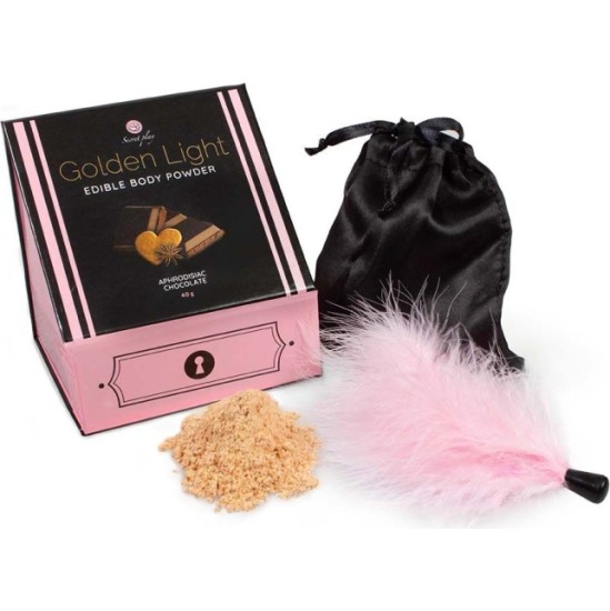 Secret Play EDIBLE POWDER & DUSTER KIT - APHRODISIAC CHOCOLATE