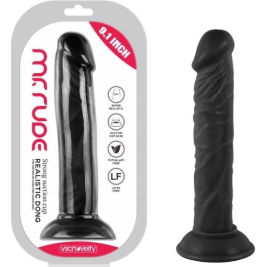 Vscnovelty REALISTIC PENIS MR RUDE BLACK 23'1 CM