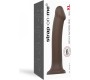 Strap-On-Me DILDO AR piesūcekni PIEMĒROTA IEKĀRTA DUAL BLĪVUMA FLEXIBLE CHOCOLATE XL