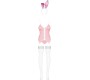 Obsessive BUNNY SUIT 4-GAB TOSTUME PINK S/M