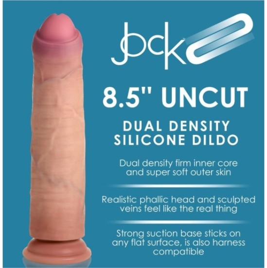 Xr - Jock DUBULTA BLĪVUMA PENIS DILDO NEGROZĪTS MĪKSTS 21,6 CM