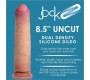 Xr - Jock DUBULTA BLĪVUMA PENIS DILDO NEGROZĪTS MĪKSTS 21,6 CM