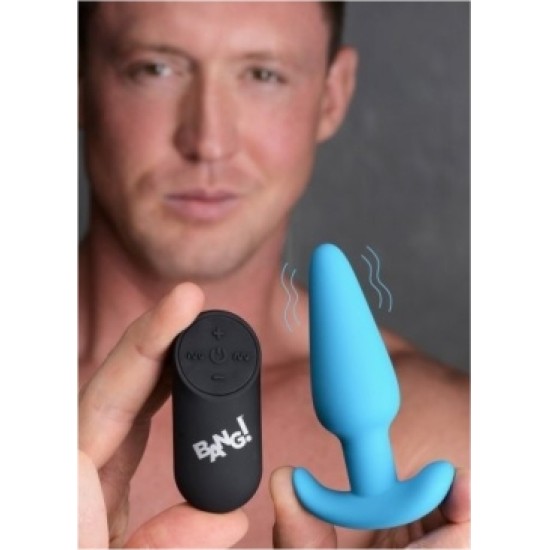 Xr - Bang! VIBRATED ANAL FORM T SILICONE USB W/ BLUE CONTROL