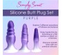 Xr - Simply Sweet SET 3 X PURPLE SILICONE PLUGS