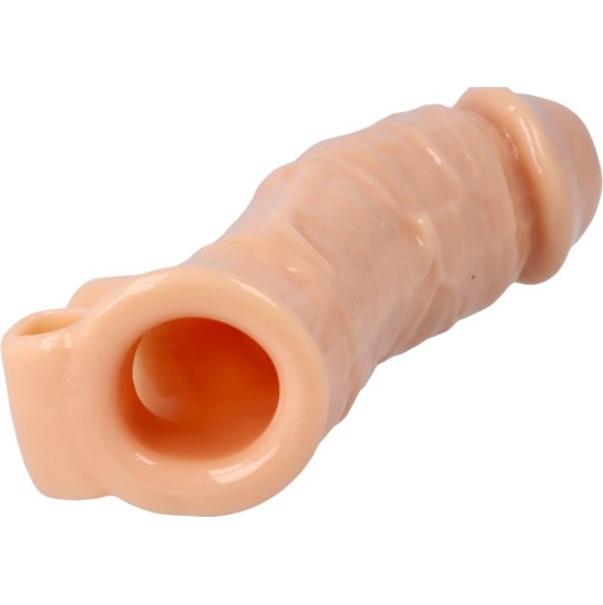 Virgite - Sleeves REĀLISTS PENIS APVALKS S7 FLESH 21 CM W/ VIBRĀCIJA