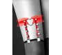 Bijoux Pour Toi RED RUFFLED HEART GARTER