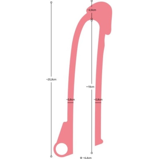 Virgite - Sleeves REĀLISTS PENIS APVALKS S7 FLESH 21 CM W/ VIBRĀCIJA