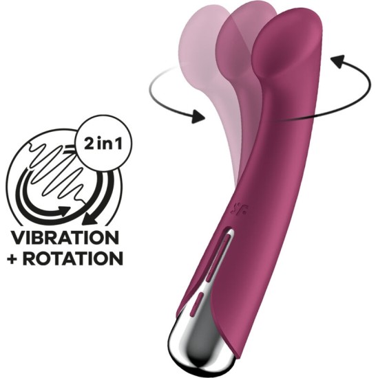 Satisfyer Vibrator APMIERINĀTĀJS - GROZĪJOŠS G-SPORT 1 ROTATORS VIBRATORS RED