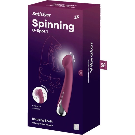 Satisfyer Vibrator APMIERINĀTĀJS - GROZĪJOŠS G-SPORT 1 ROTATORS VIBRATORS RED