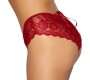 Cottelli Lingerie Crotchless panty red XL
